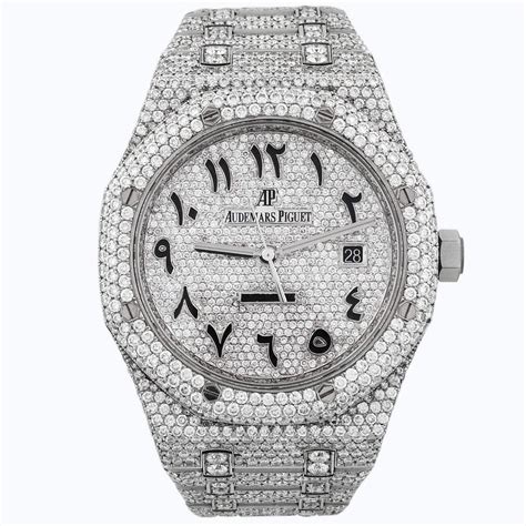 audemars piguet iced out|audemars piguet arabic dial.